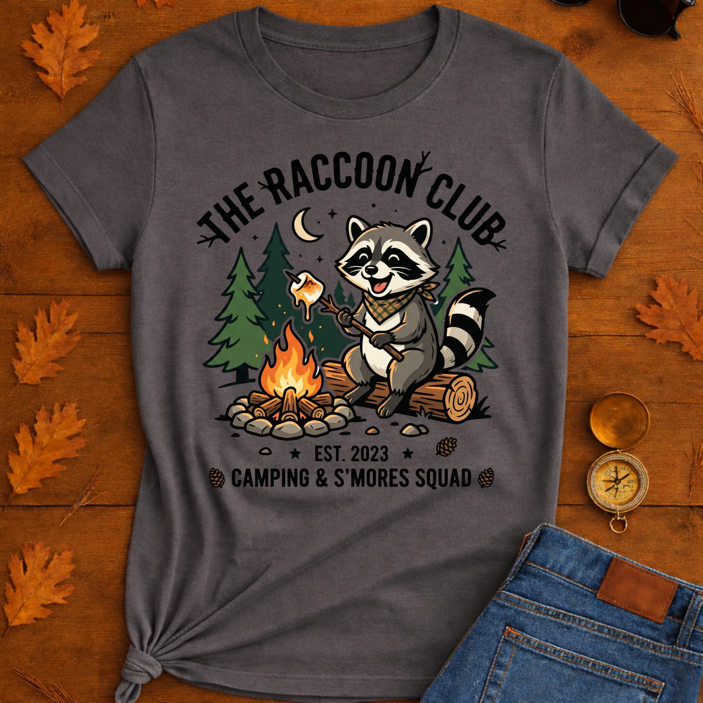 The raccoon camping  T-Shirt