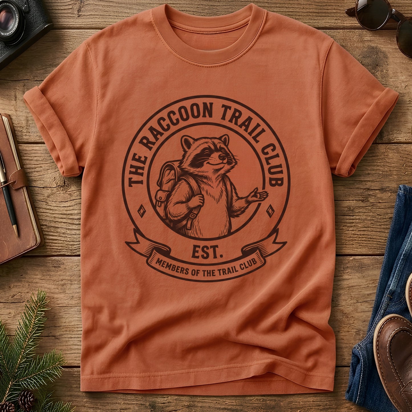 Members of the Trail Club Raccoon Hiking Tee – product photo 8