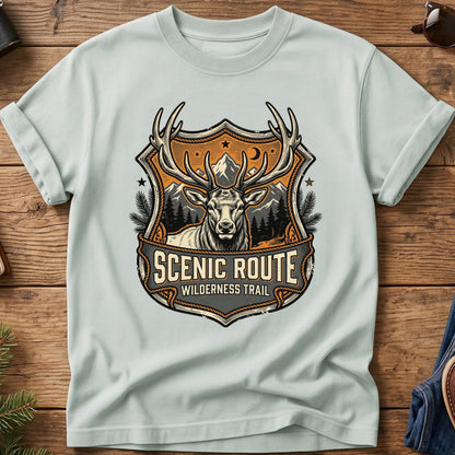 The Scenic Route Trophy Elk Shield Tee