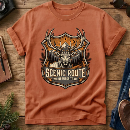 The Scenic Route Trophy Elk Shield Tee