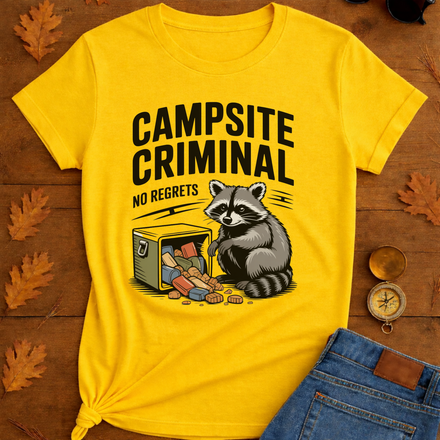 Campsite Criminal Raccoon T-Shirt
