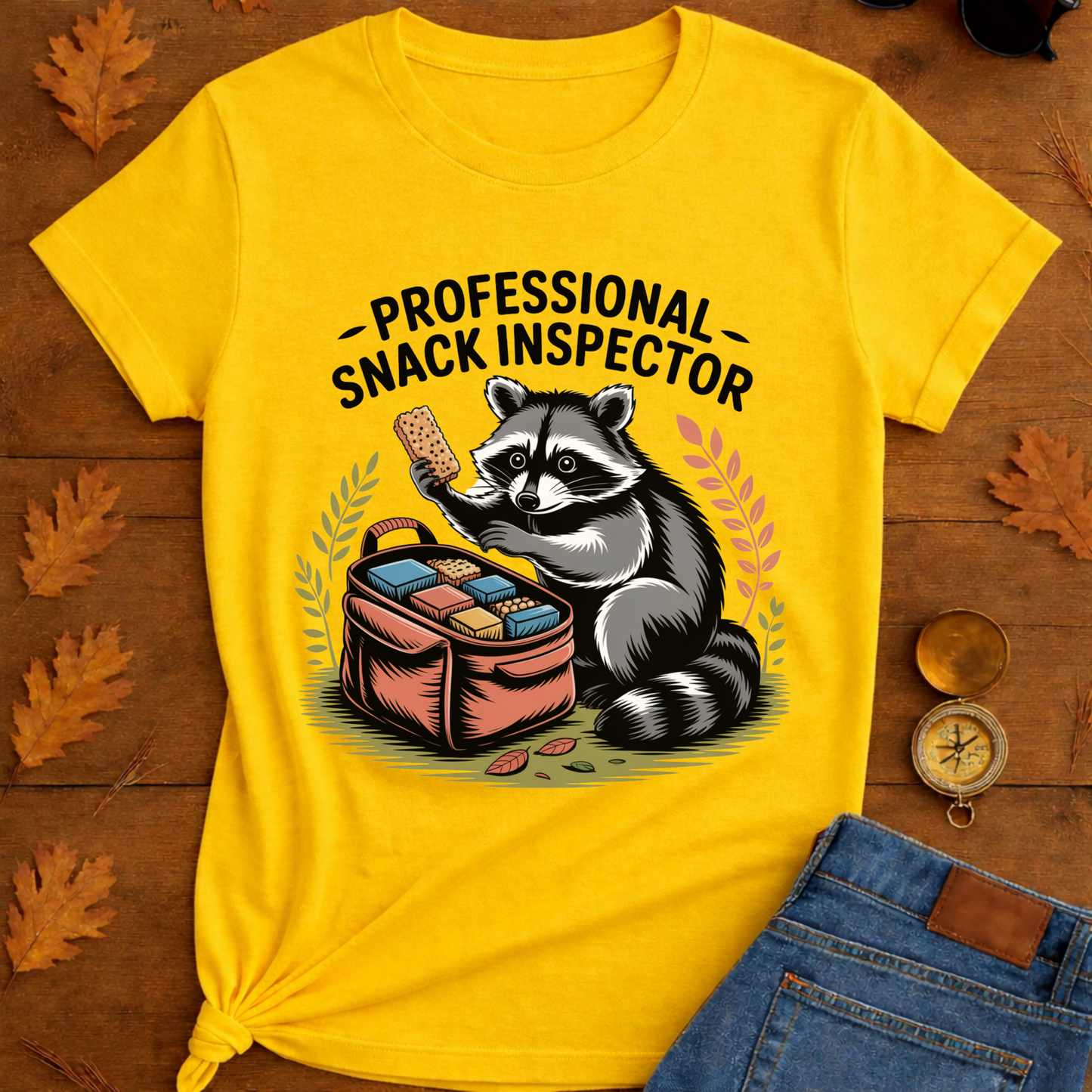 Snack Inspector Raccoon T-Shirt