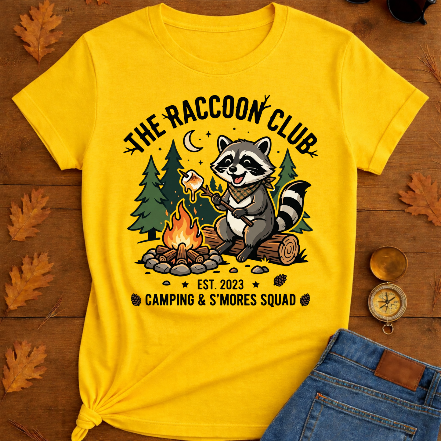 The raccoon camping  T-Shirt