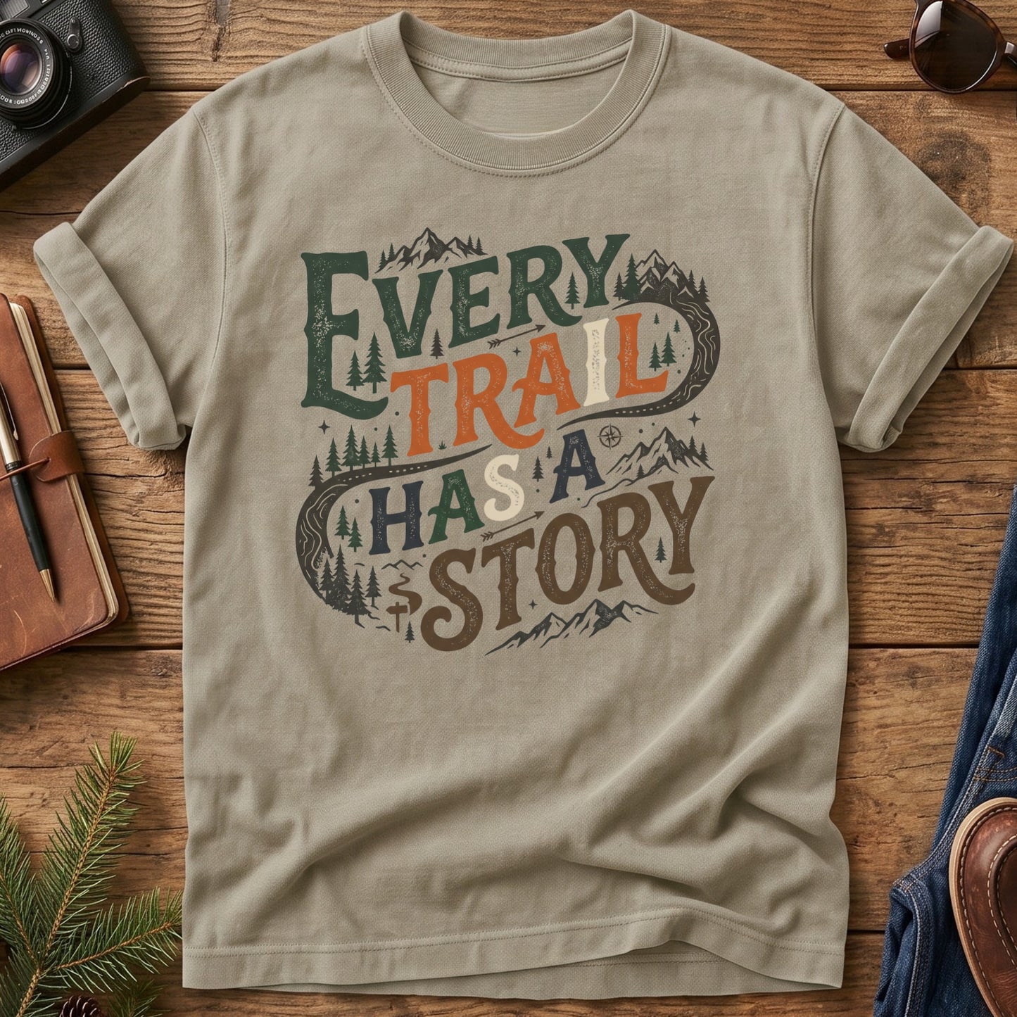 Every Trail Has a Story Tee – graphic tee, view 4