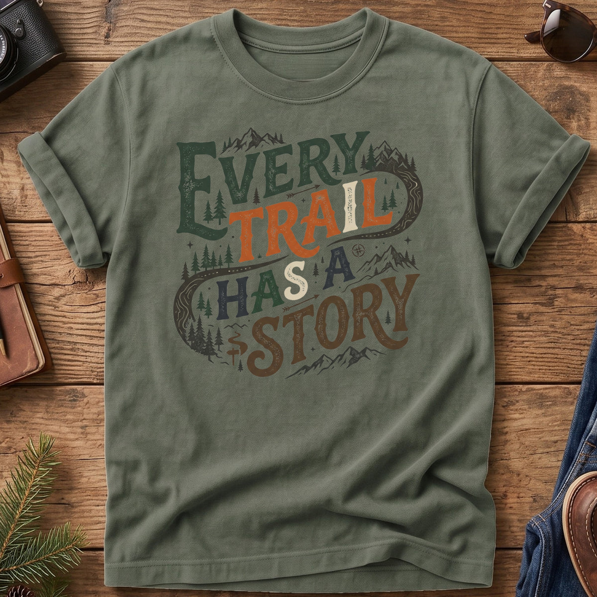 Every Trail Has a Story Tee – graphic tee, view 5