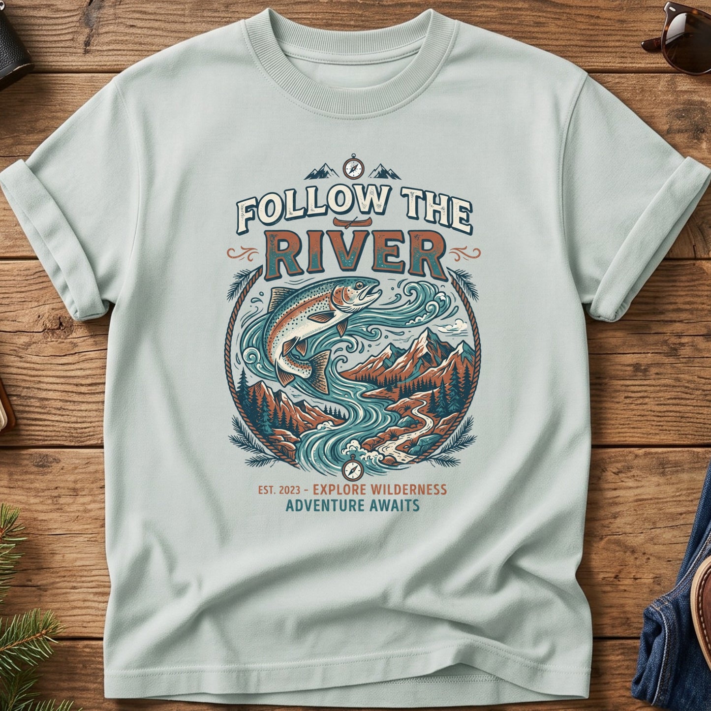 Follow The River Tee
