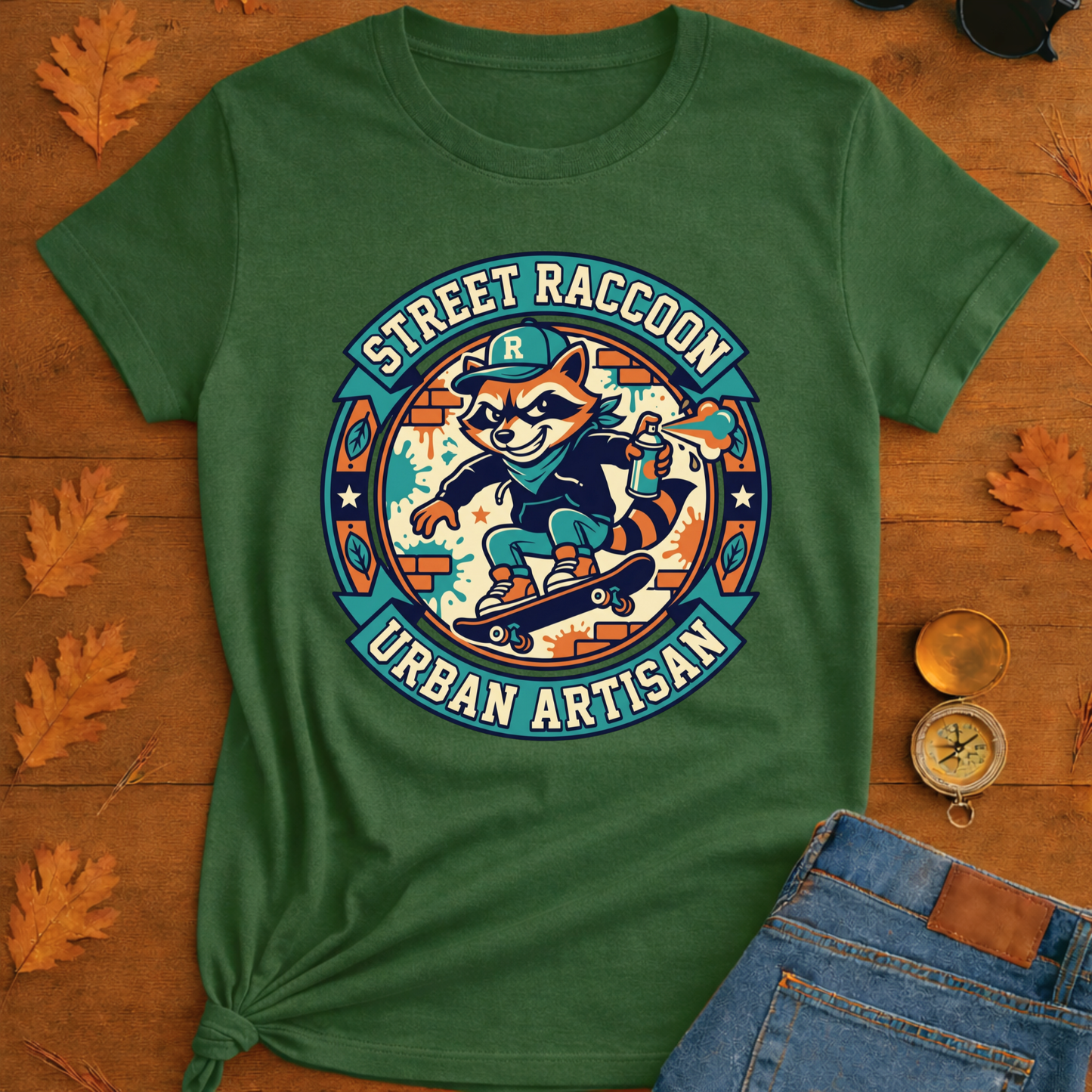 Street Raccoon Urban Artisan T-Shirt