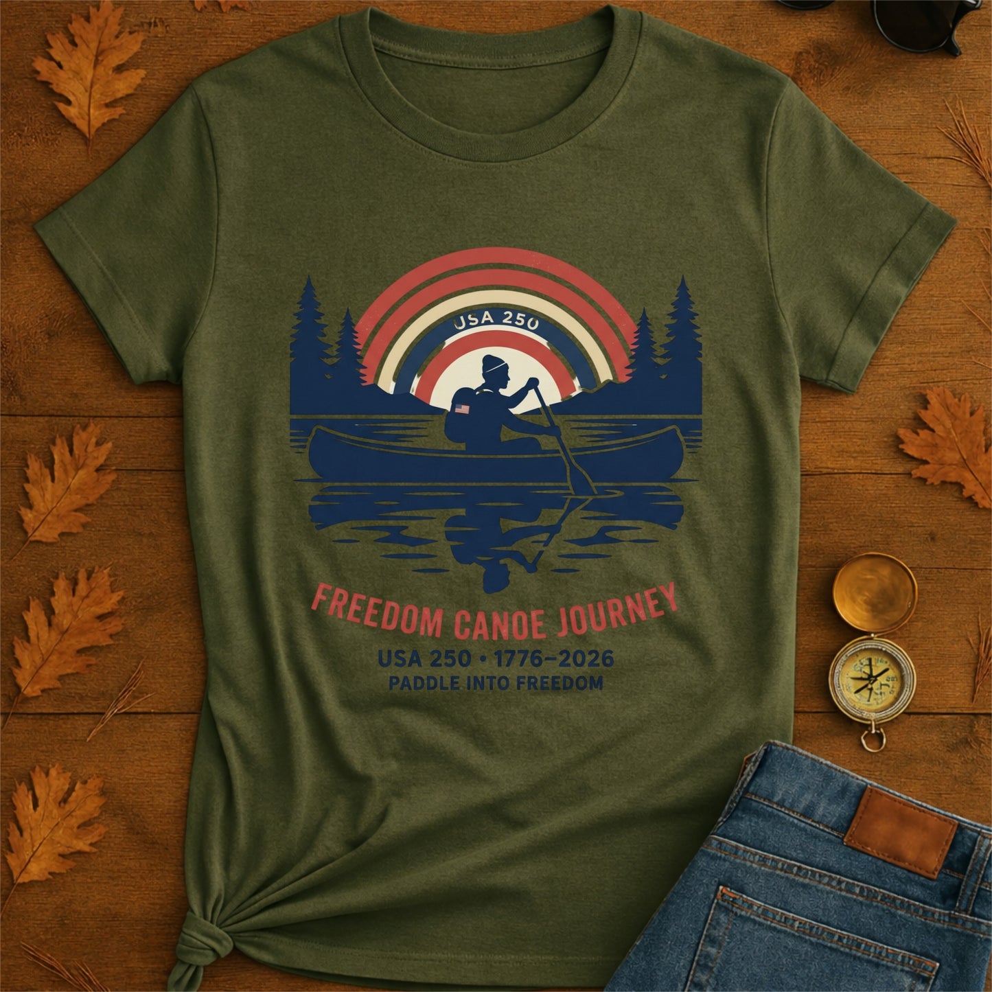 USA 250 Canoe Explorer T-Shirt