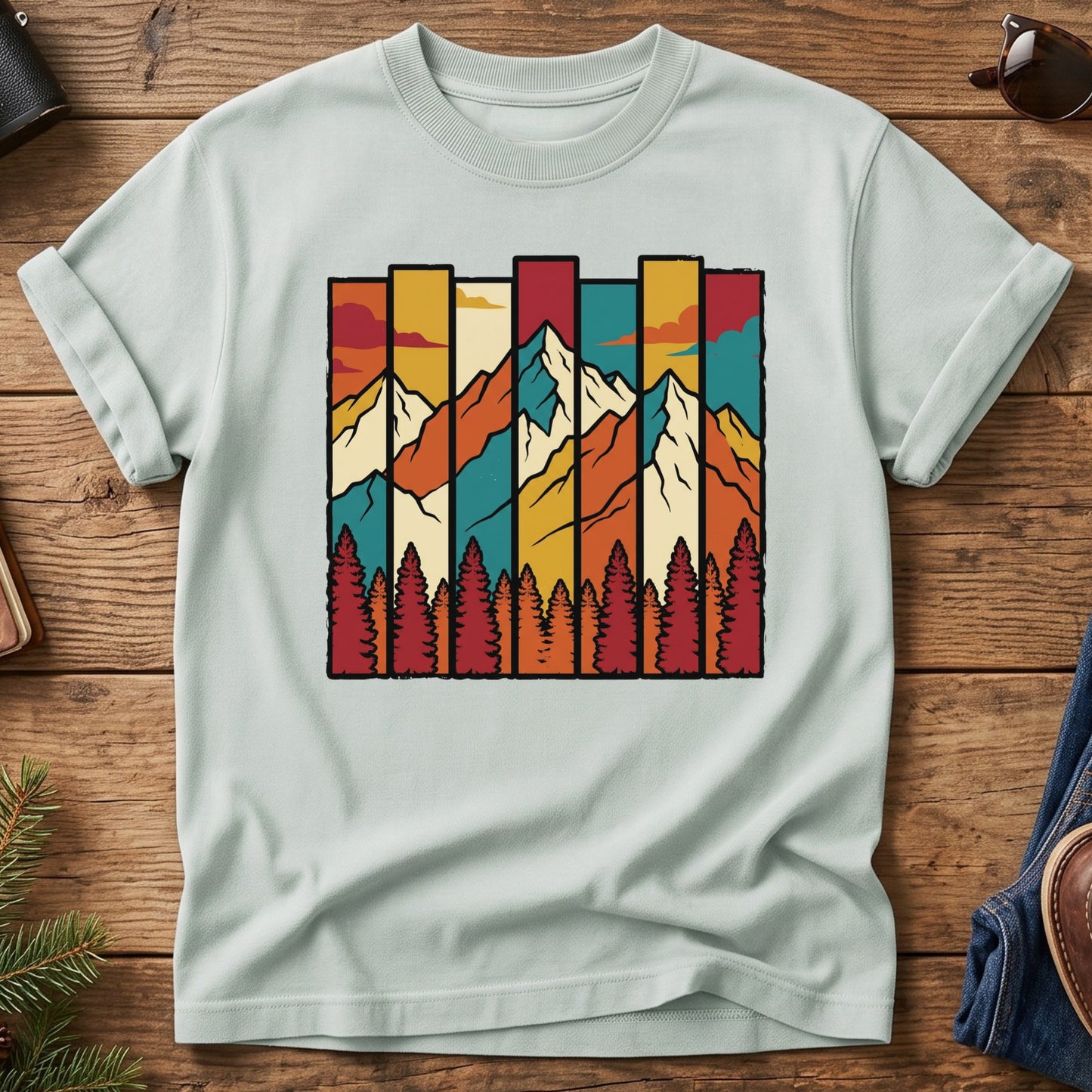 Geometric Mountain Peaks Tee