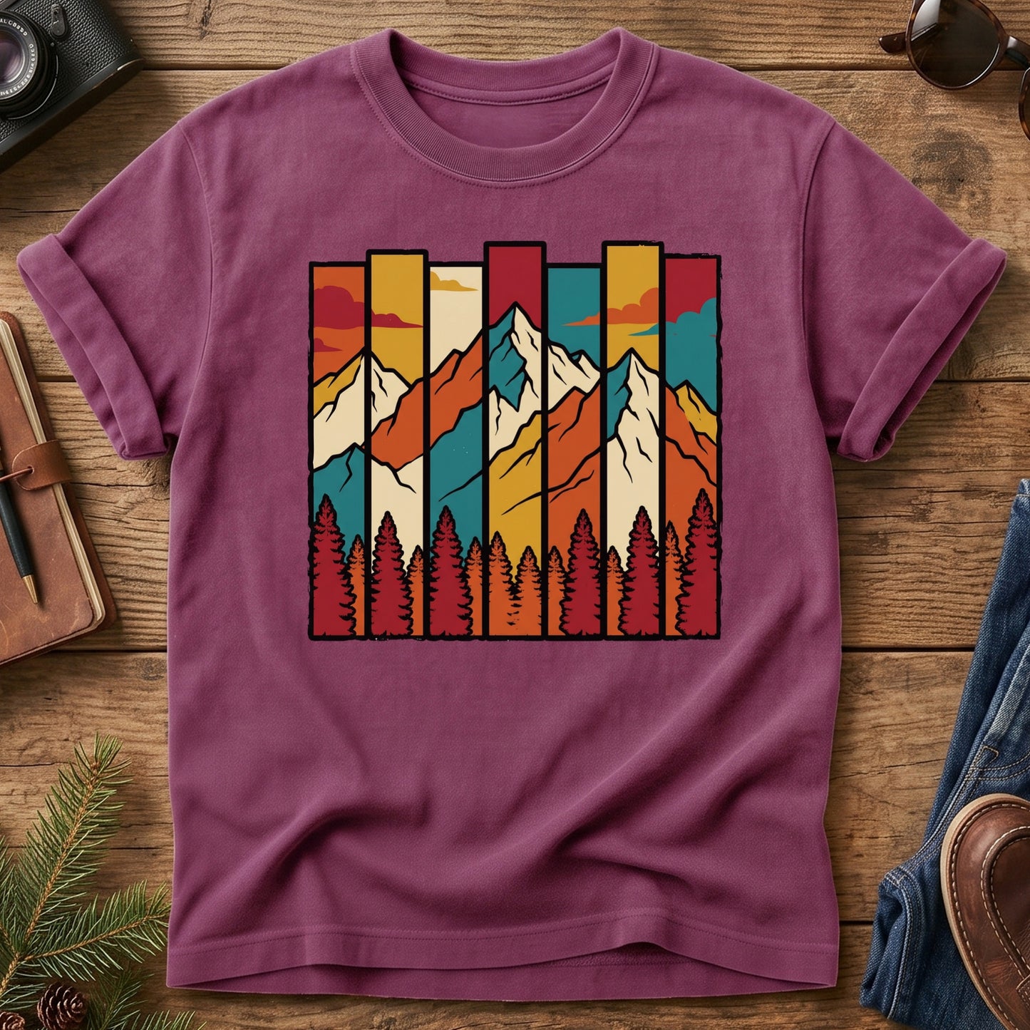 Geometric Mountain Peaks Tee