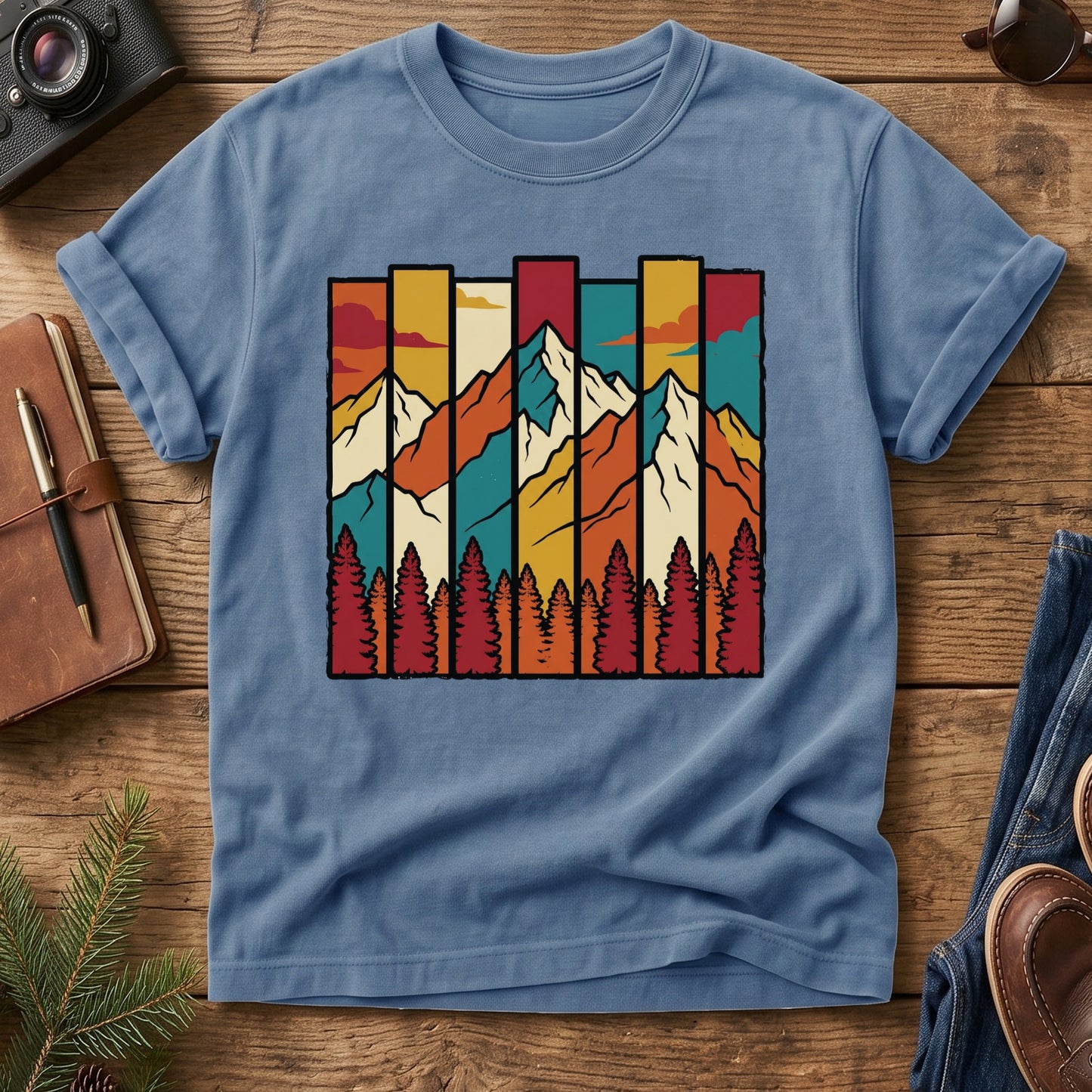 Geometric Mountain Peaks Tee