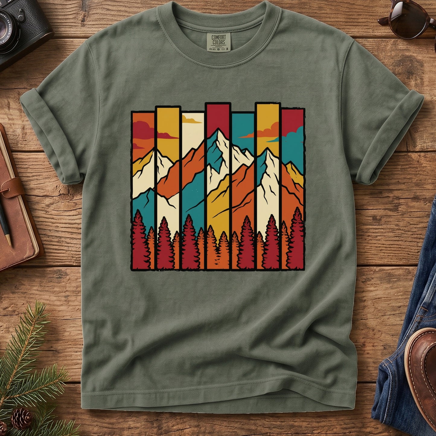 Geometric Mountain Peaks Tee