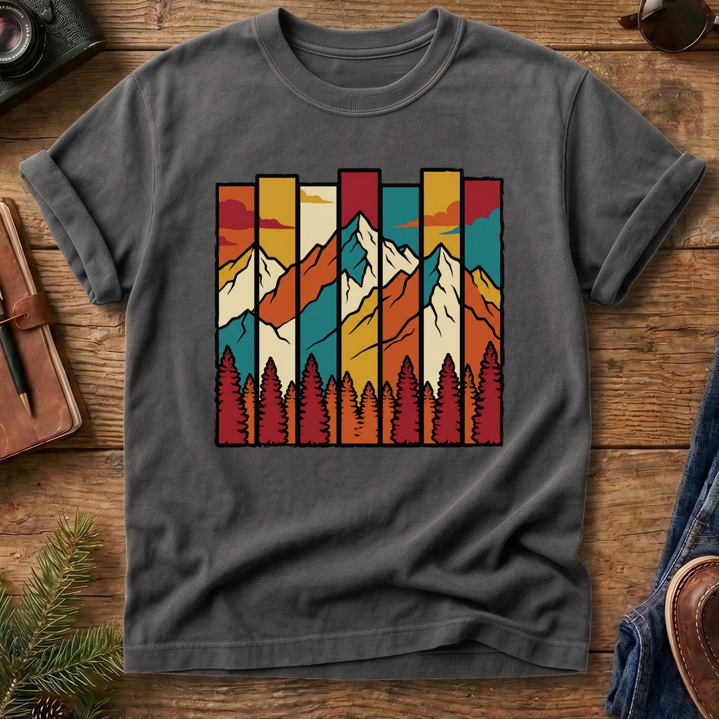 Geometric Mountain Peaks Tee