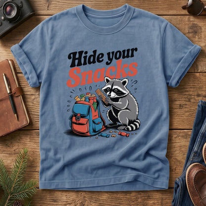 Hide Your Snacks Raccoon Tee
