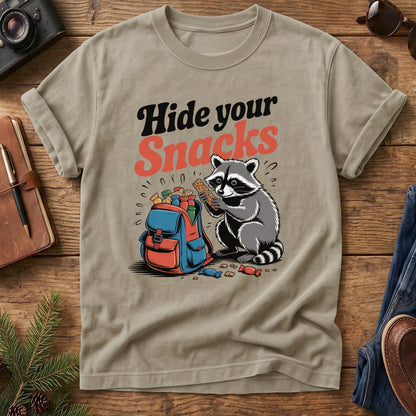 Hide Your Snacks Raccoon Tee