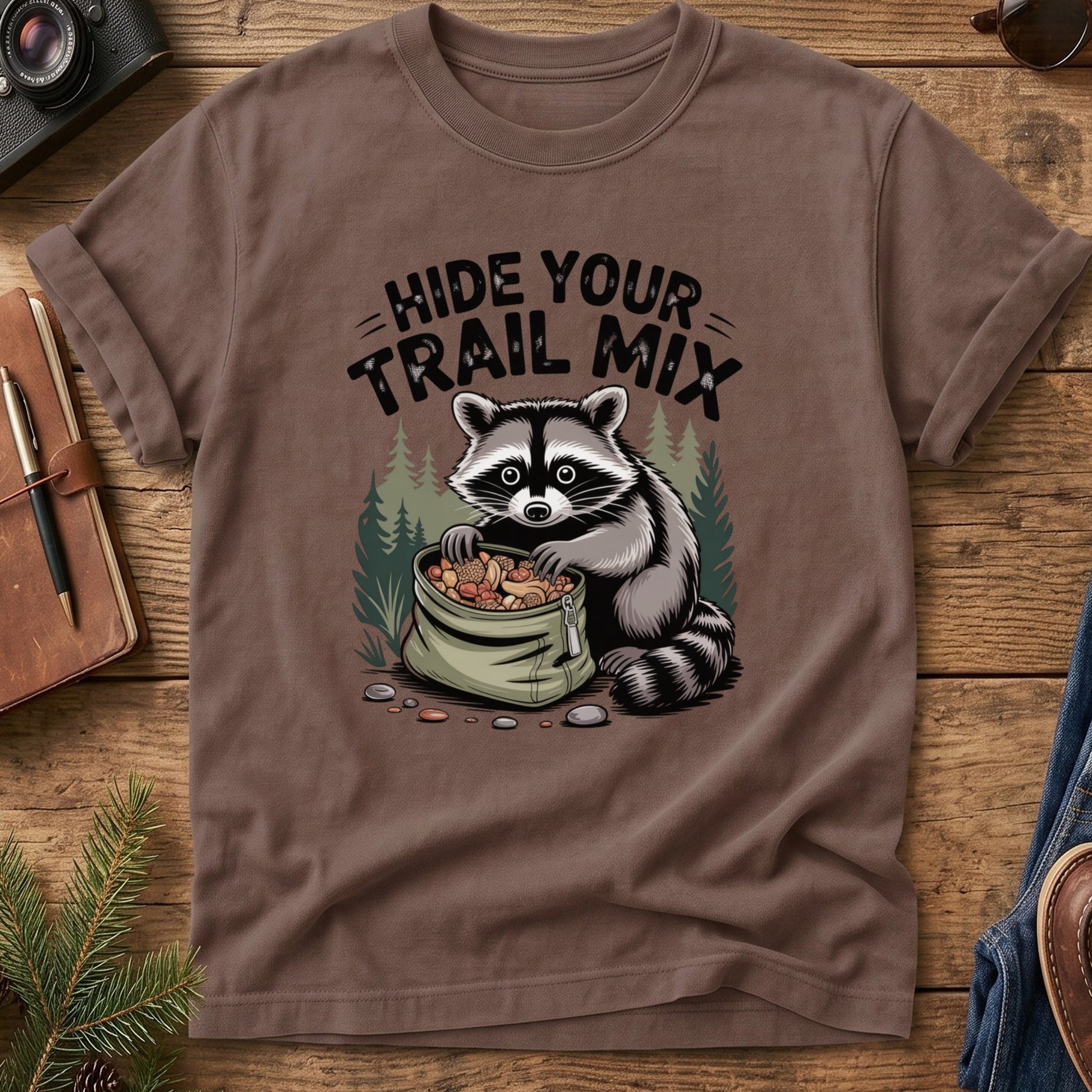 Hide Your Trail Mix Tee – lifestyle photo, Softstyle tee