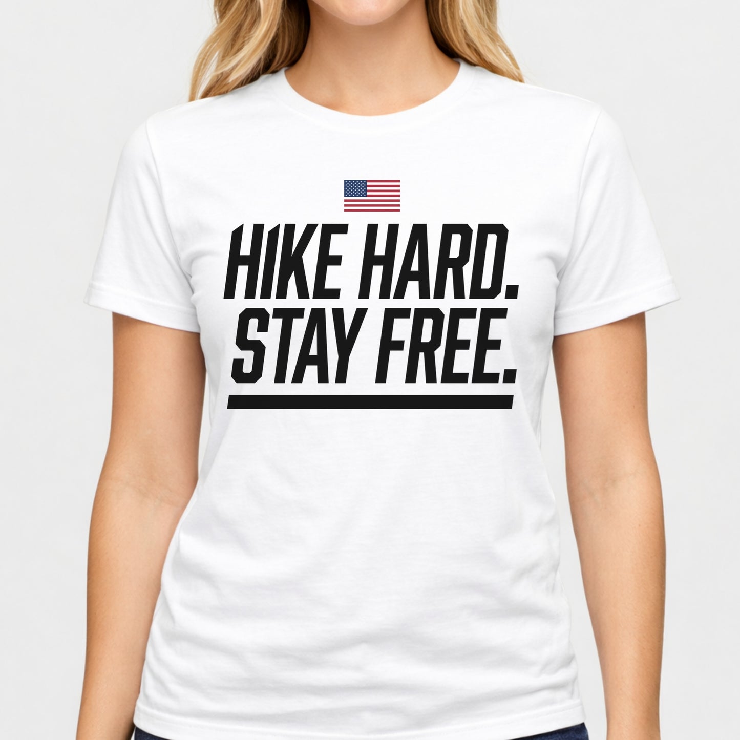 Hike Hard Stay Free T-Shirt — Outdoor Adventure Hiking Tee