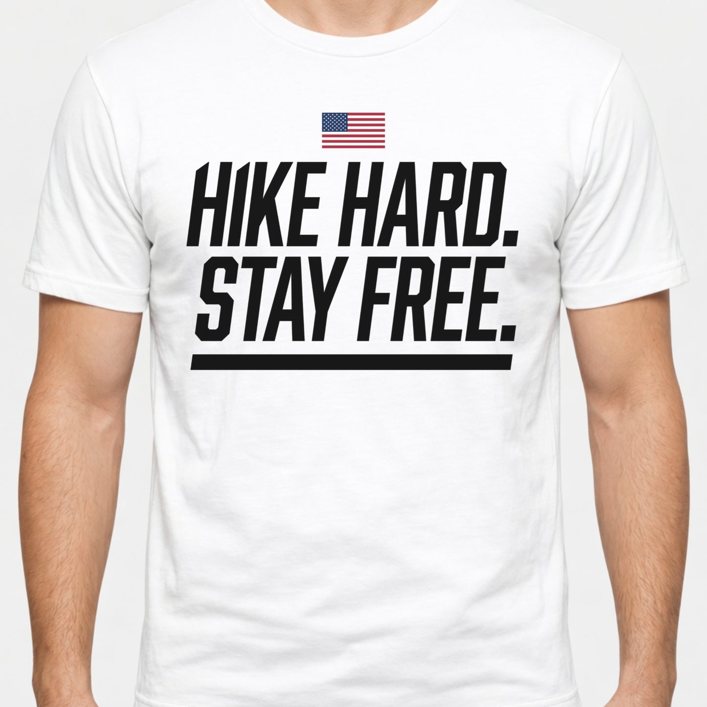 Hike Hard Stay Free T-Shirt — Outdoor Adventure Hiking Tee
