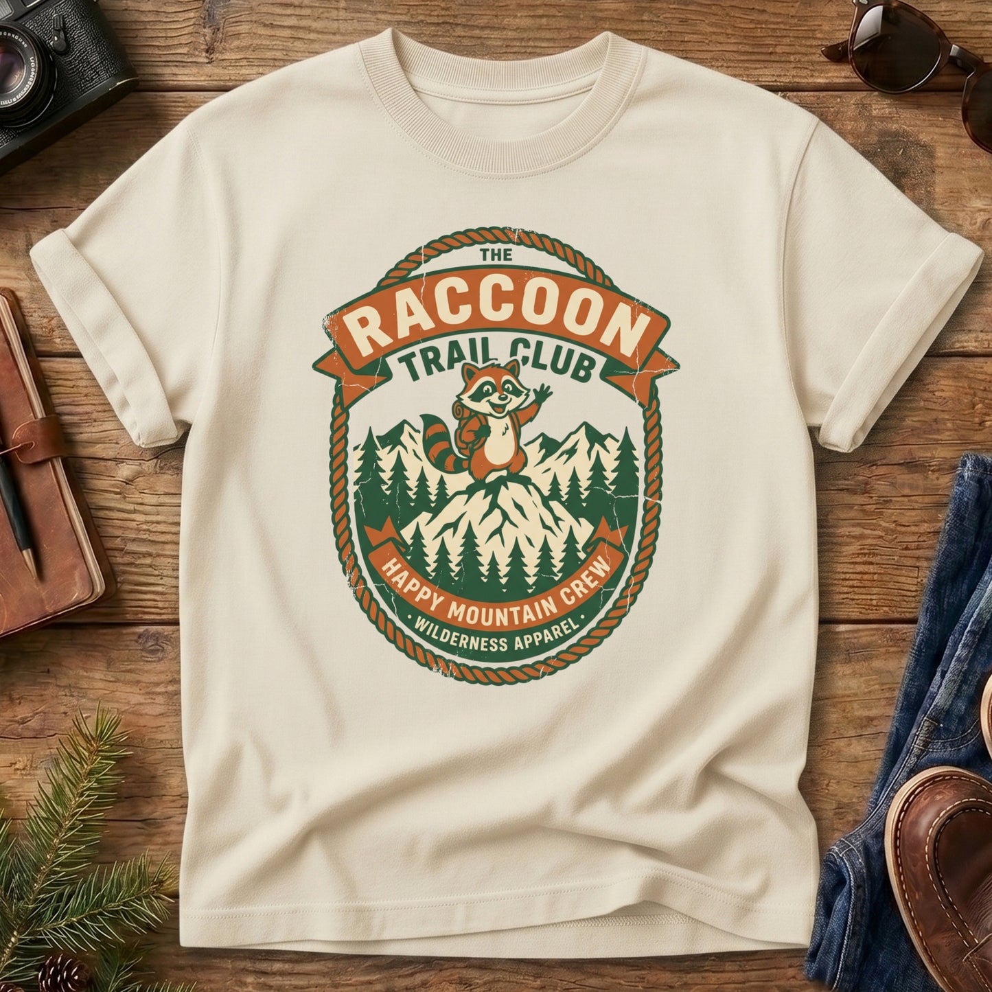 Hiking Raccoon Tee