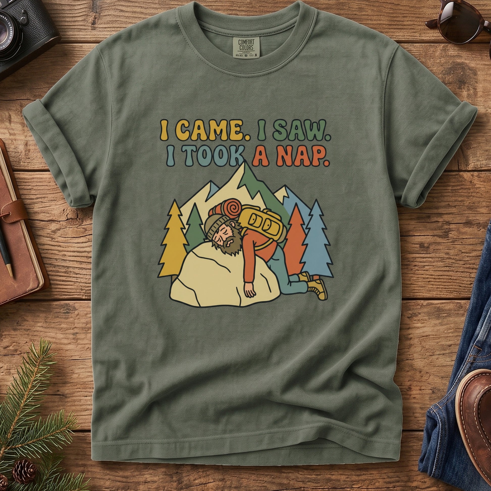 I Came I Saw Tee – additional angle showing print