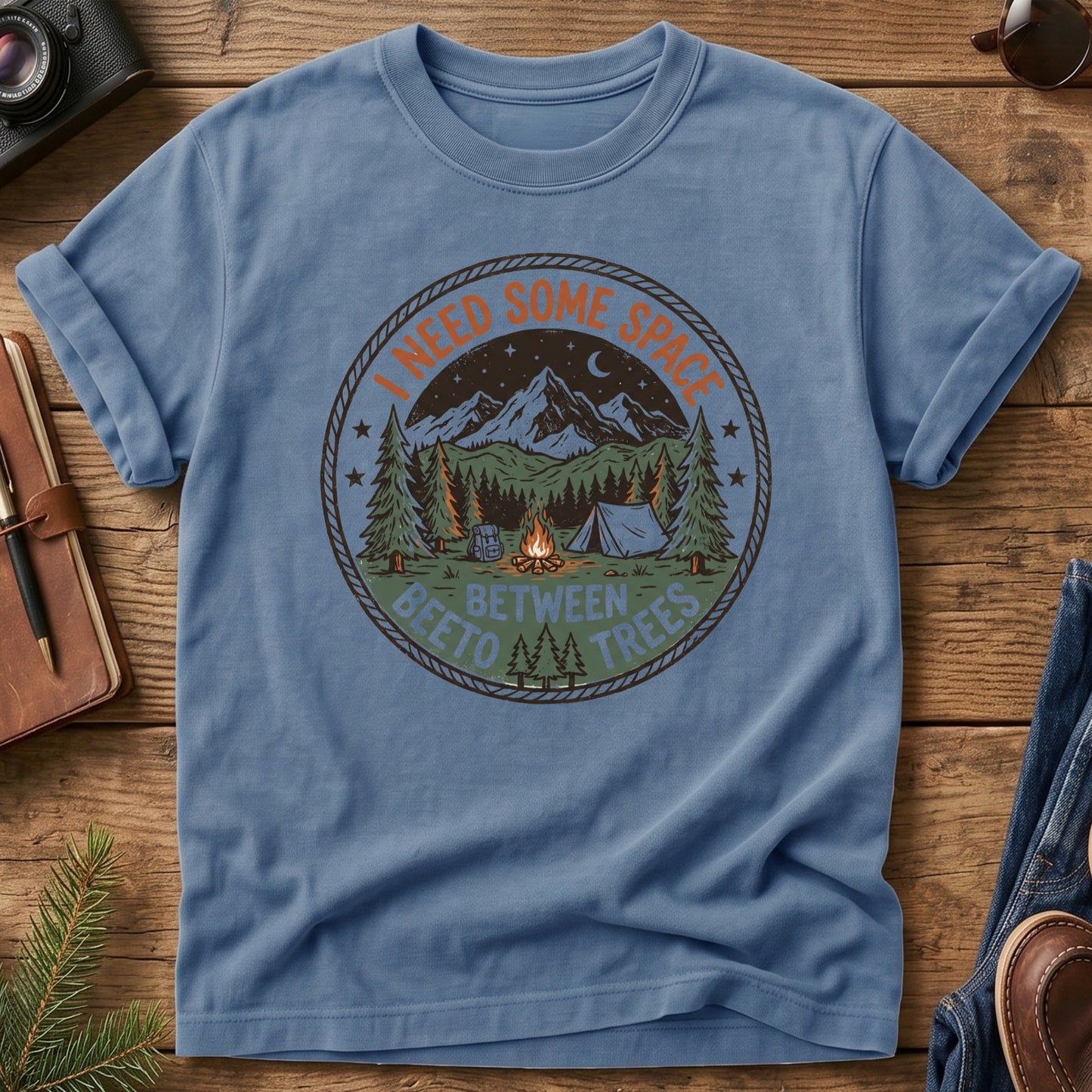 I Need Some Space Tee – I Need Some Space graphic on Blue Jean Softstyle t-shirt