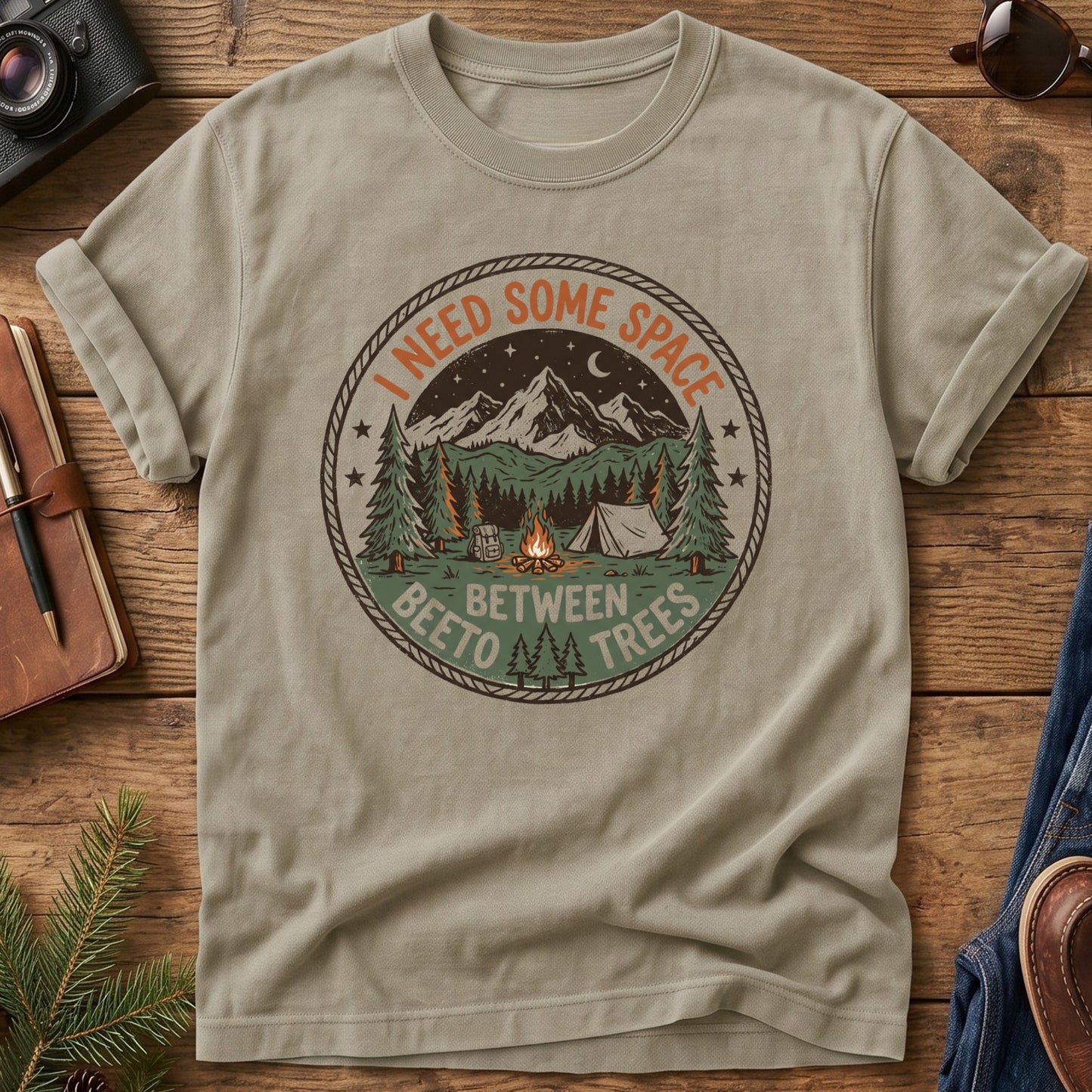 I Need Some Space Tee – I Need Some Space graphic on Khaki Softstyle t-shirt