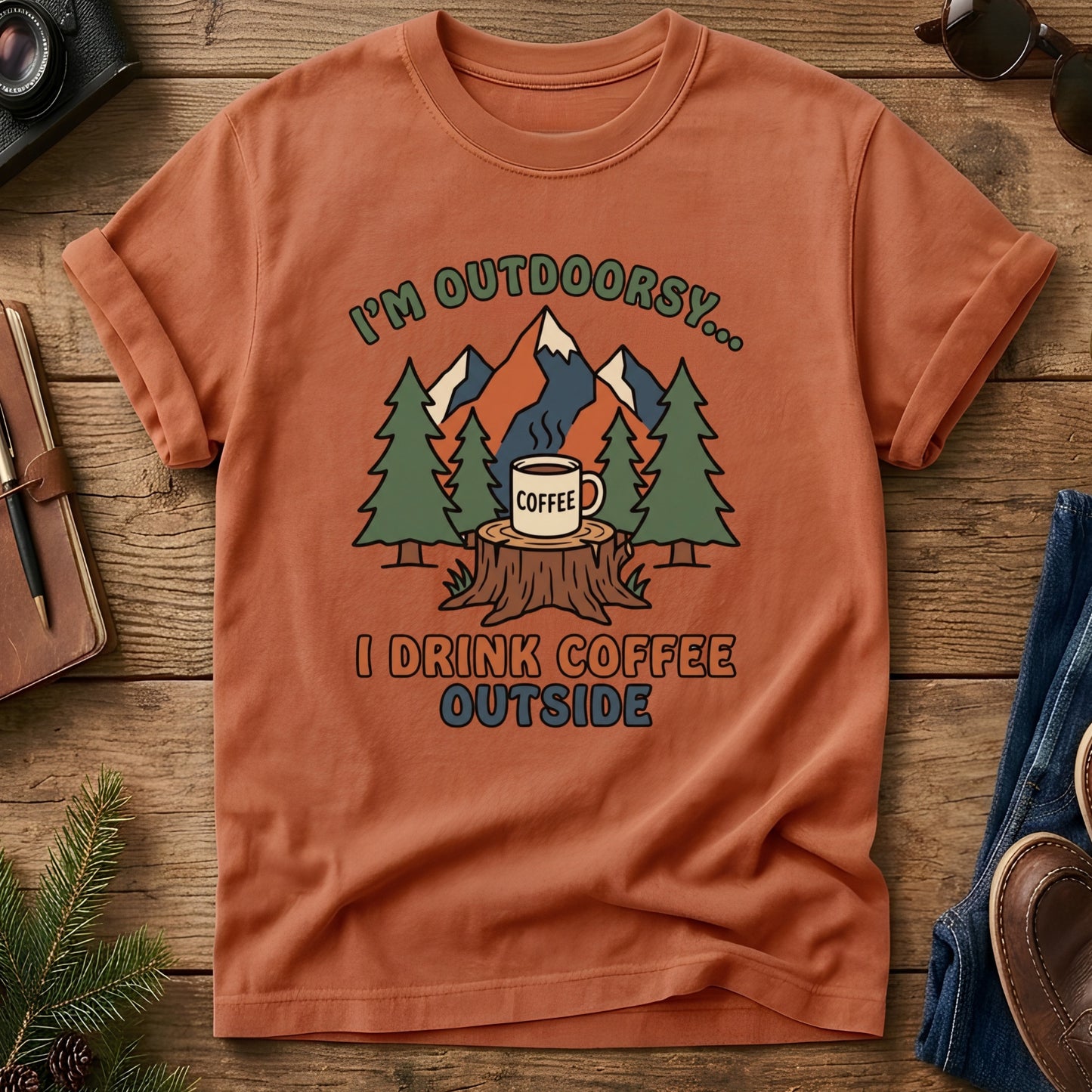 I'd Rather Be Outside Camping Tee