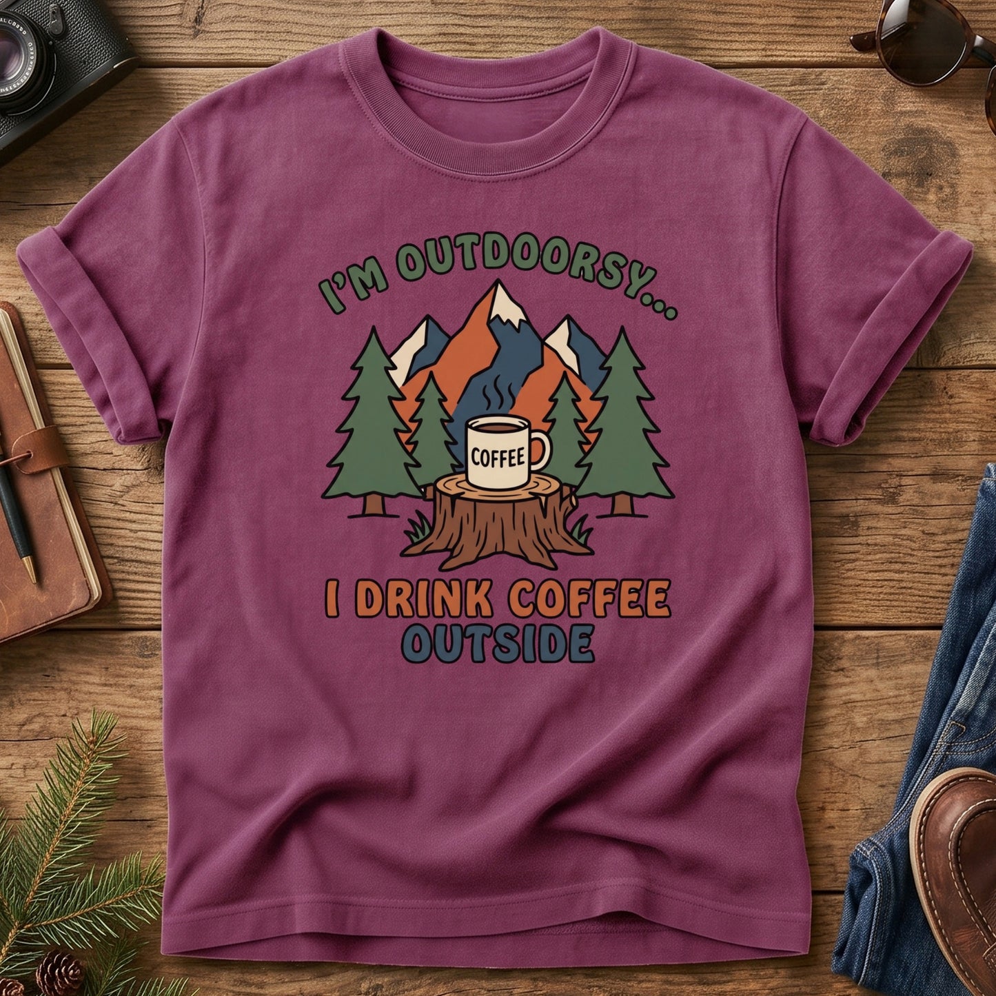 I'd Rather Be Outside Camping Tee