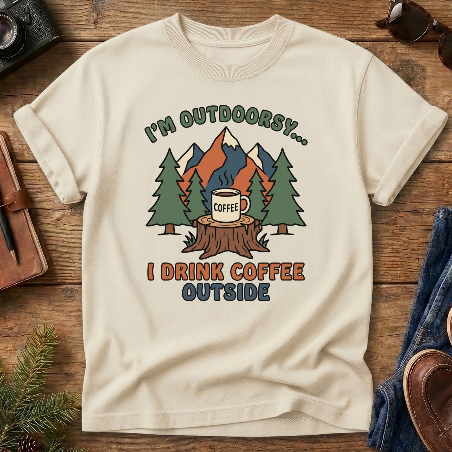 I'd Rather Be Outside Camping Tee