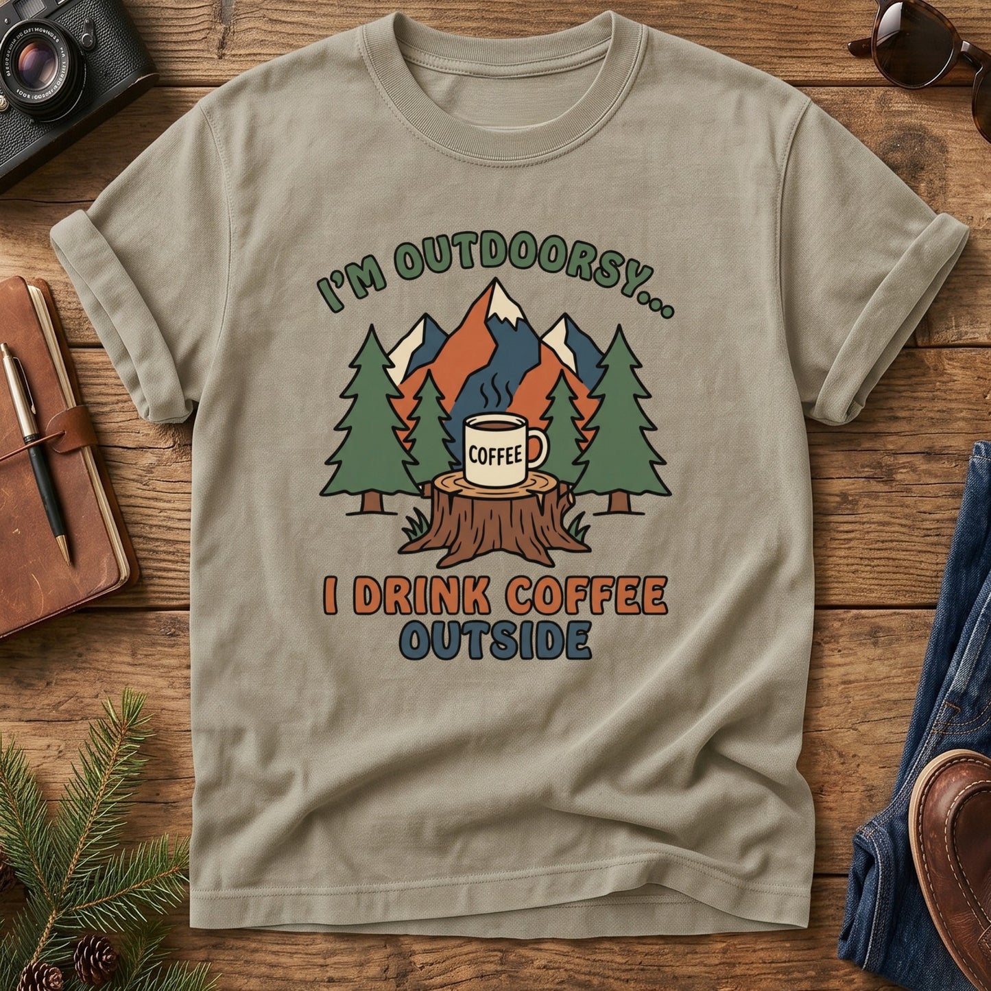 I'd Rather Be Outside Camping Tee