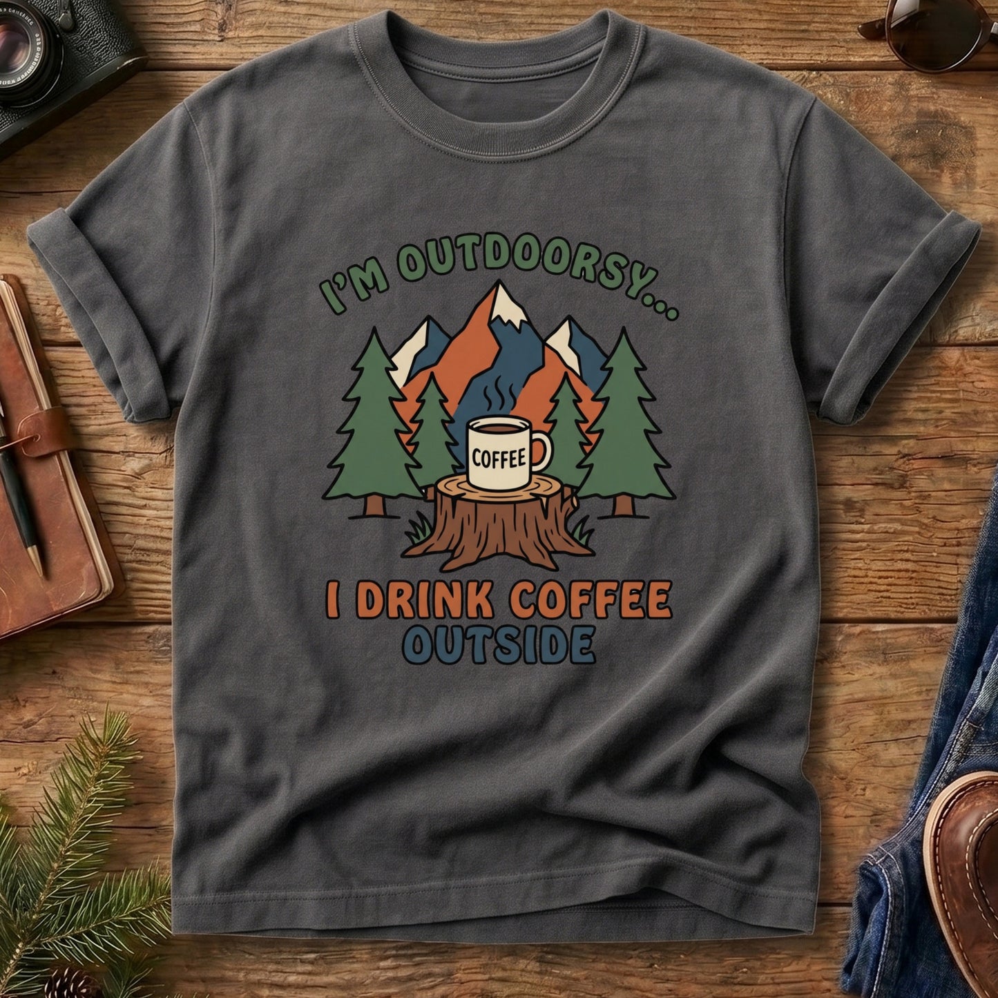 I'd Rather Be Outside Camping Tee