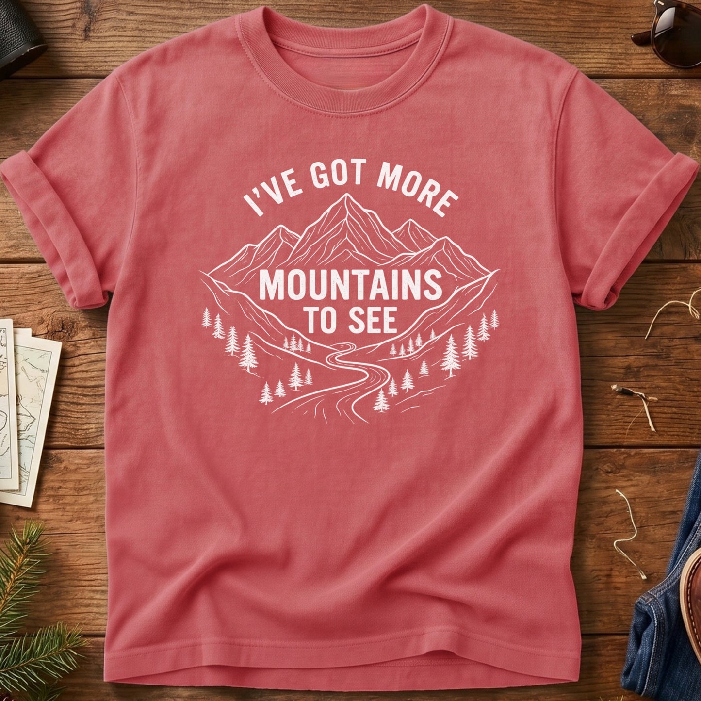 I've Got More Mountains to See Tee — Wilderness Apparel garment-dyed Comfort Colors tee, photo 6 of 8