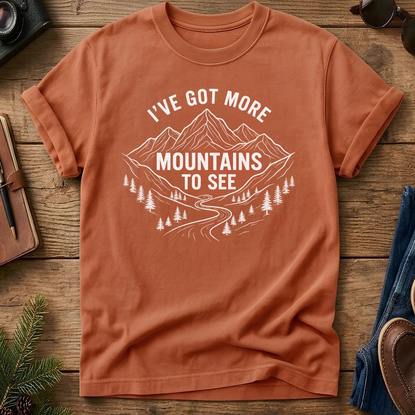 I've Got More Mountains to See Tee — Wilderness Apparel garment-dyed Comfort Colors tee, photo 7 of 8