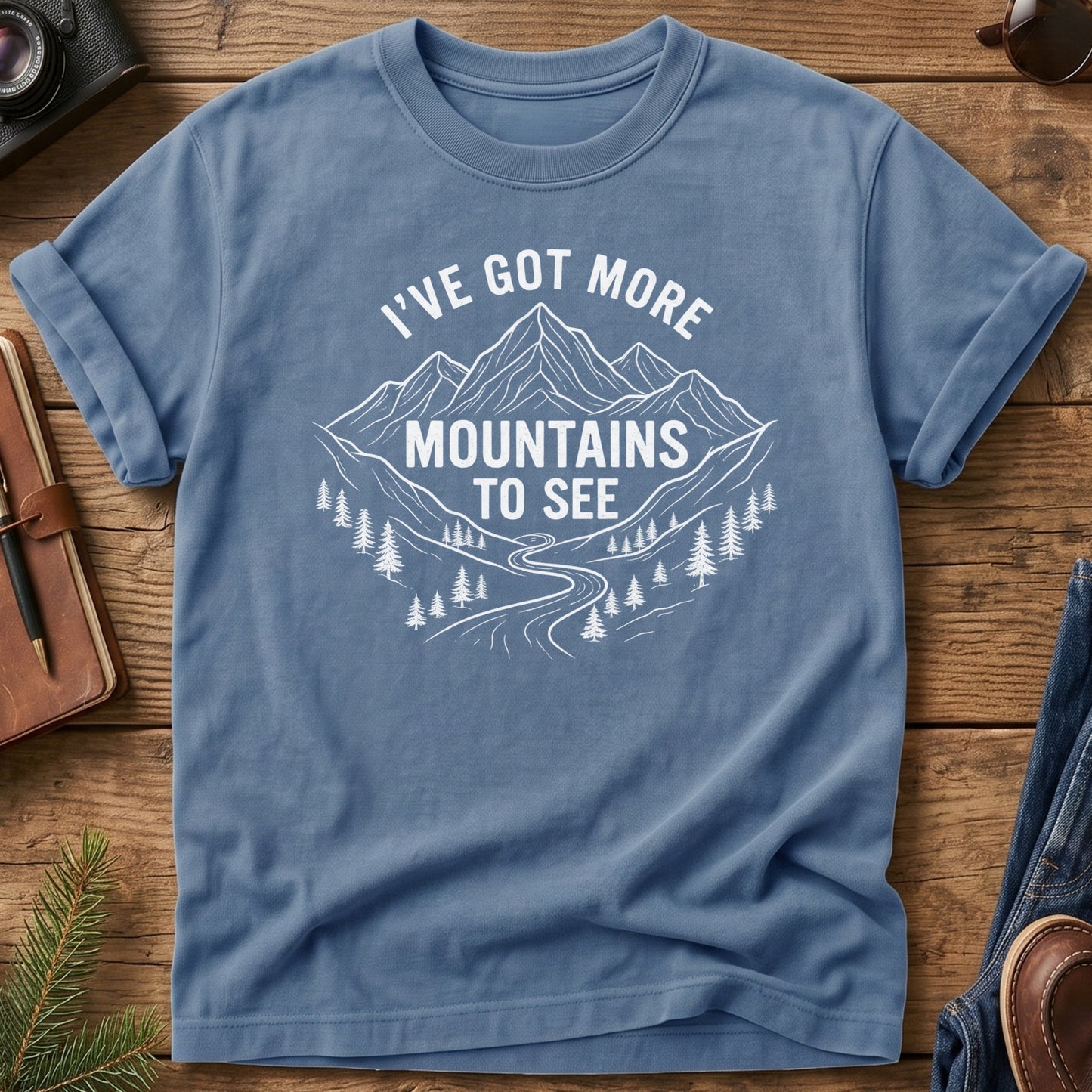 I've Got More Mountains to See Tee — Wilderness Apparel garment-dyed Comfort Colors tee, photo 3 of 8