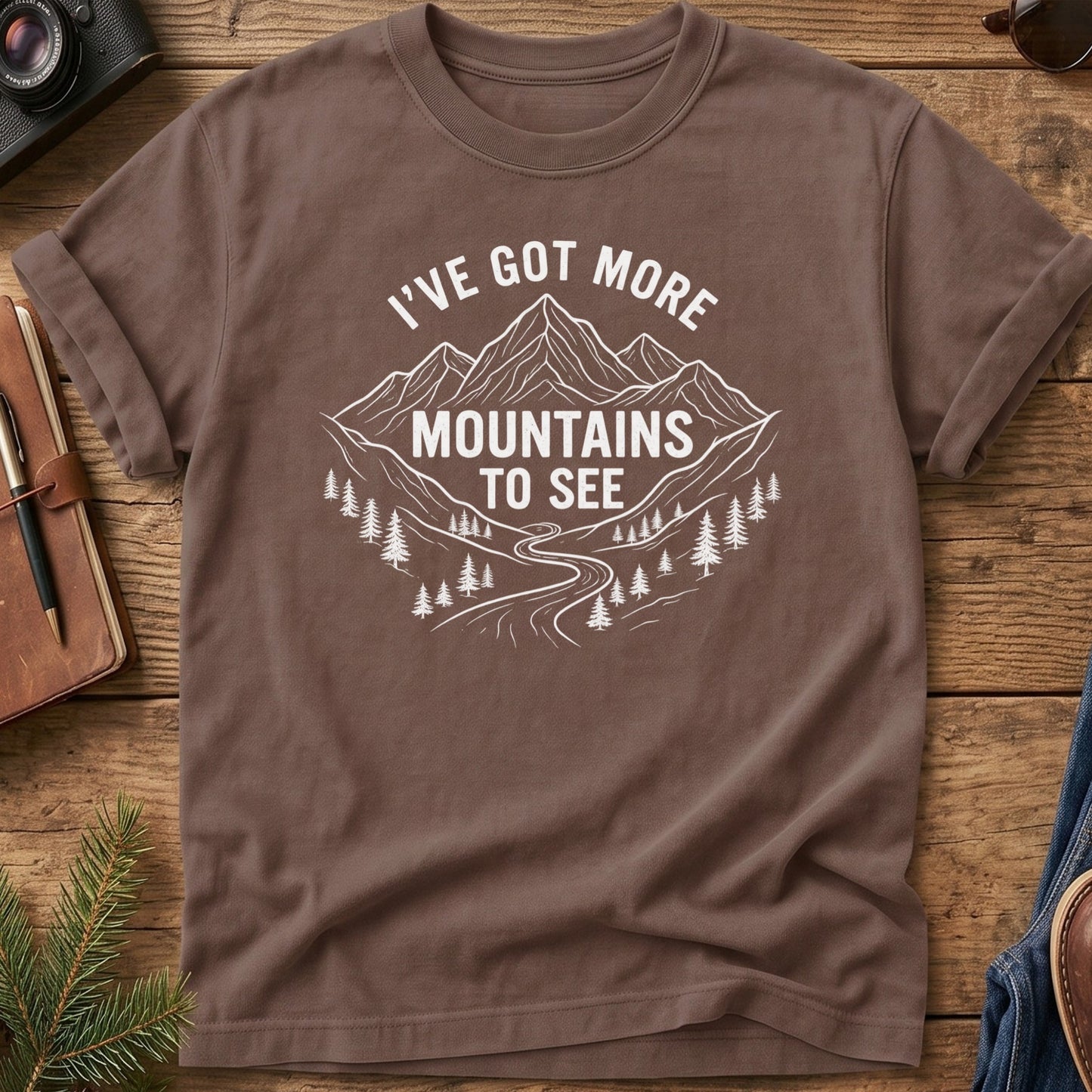 I've Got More Mountains to See Tee — Wilderness Apparel garment-dyed Comfort Colors tee, photo 8 of 8