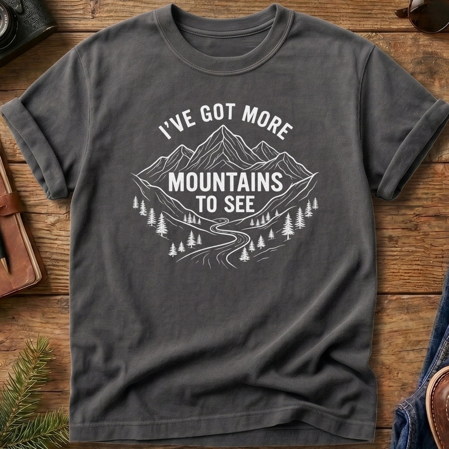 I've Got More Mountains to See Tee — Wilderness Apparel garment-dyed Comfort Colors tee, photo 5 of 8