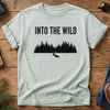 Into the Wild Forest Silhouette Tee – forest treeline silhouette graphic on garment-dyed Comfort Colors t-shirt, front view