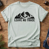 Leave No Trace Mountain Tee – leave no trace mountain graphic on garment-dyed Comfort Colors t-shirt, front view