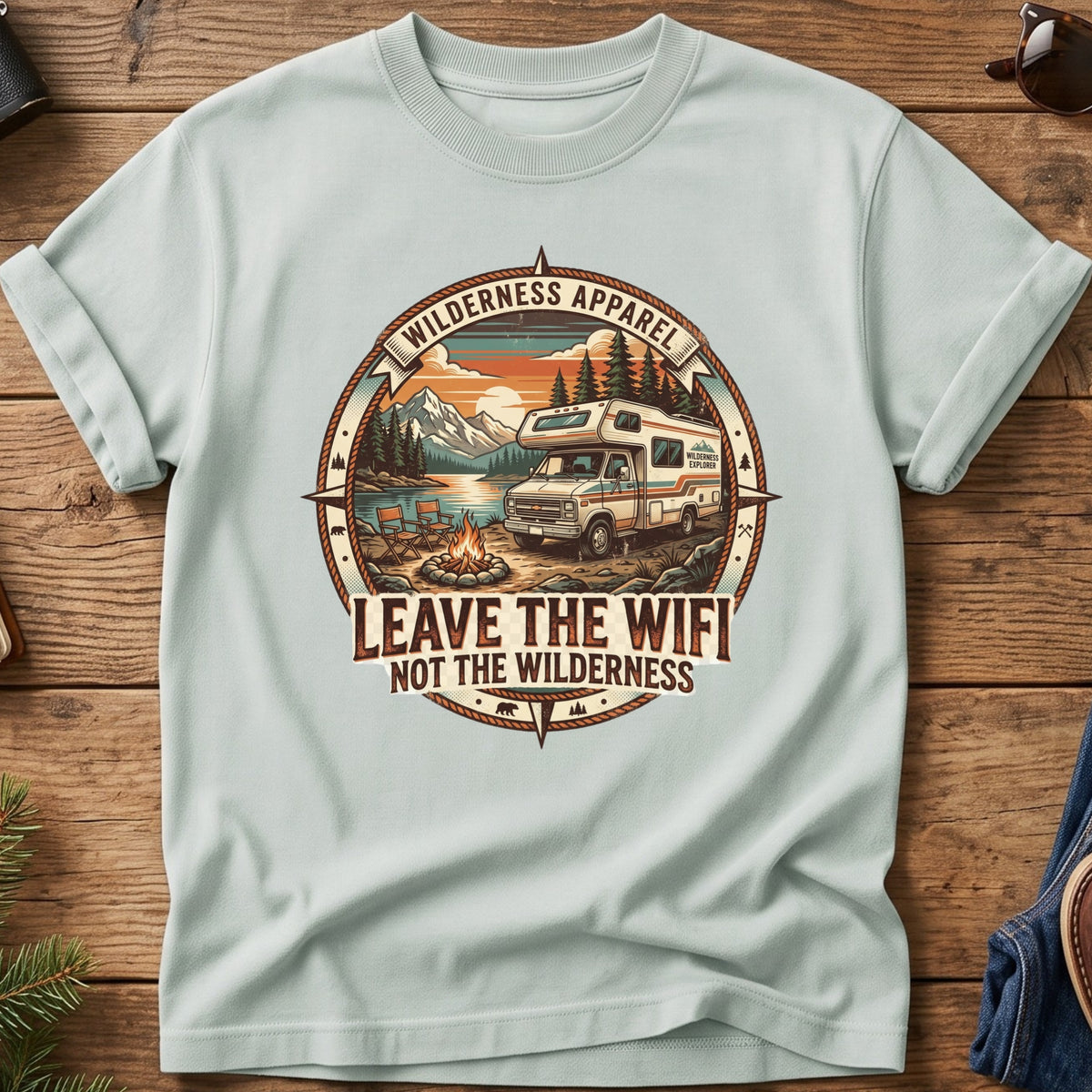 Leave the WiFi, Not the Wilderness Tee – RV Adventure