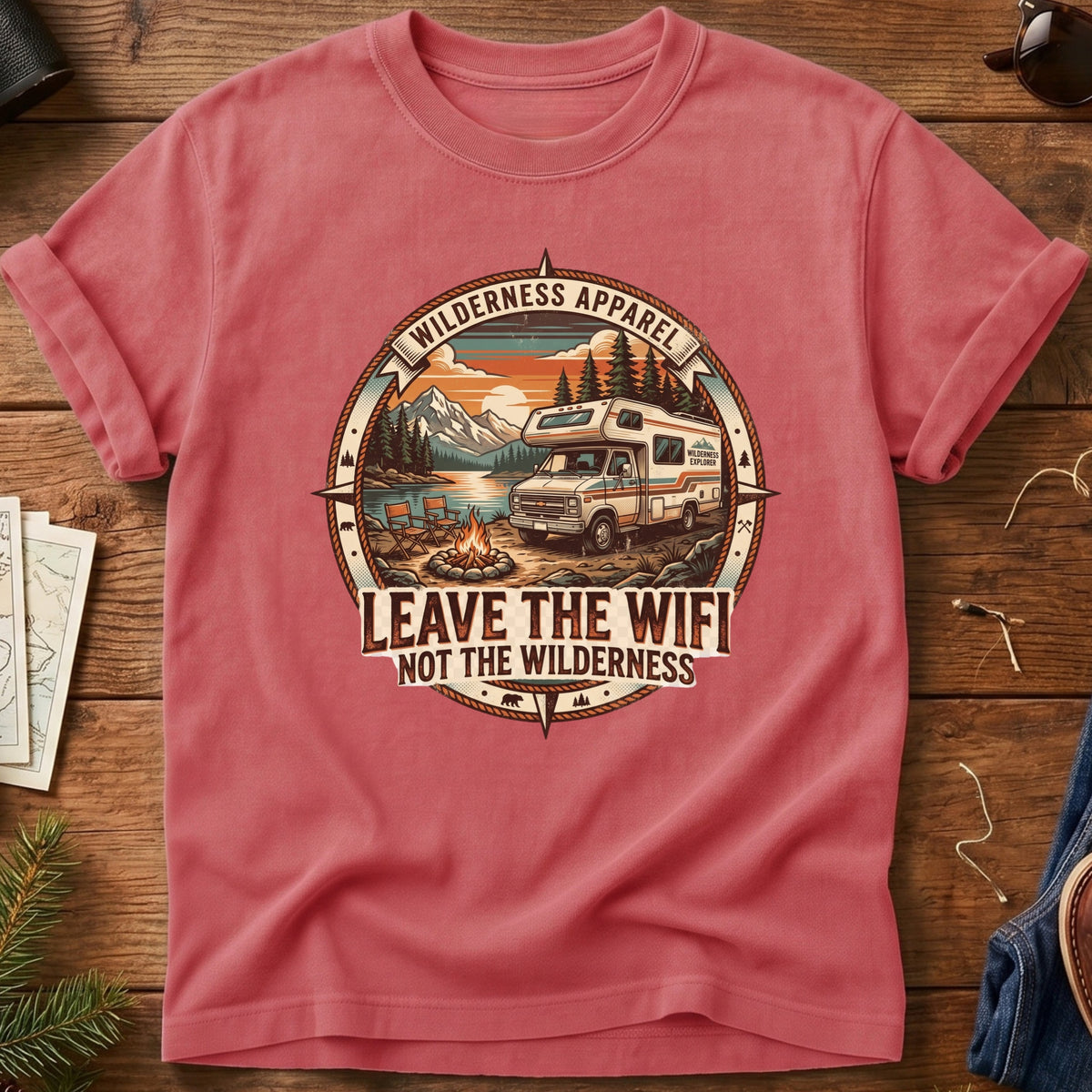 Leave the WiFi, Not the Wilderness Tee – RV Adventure
