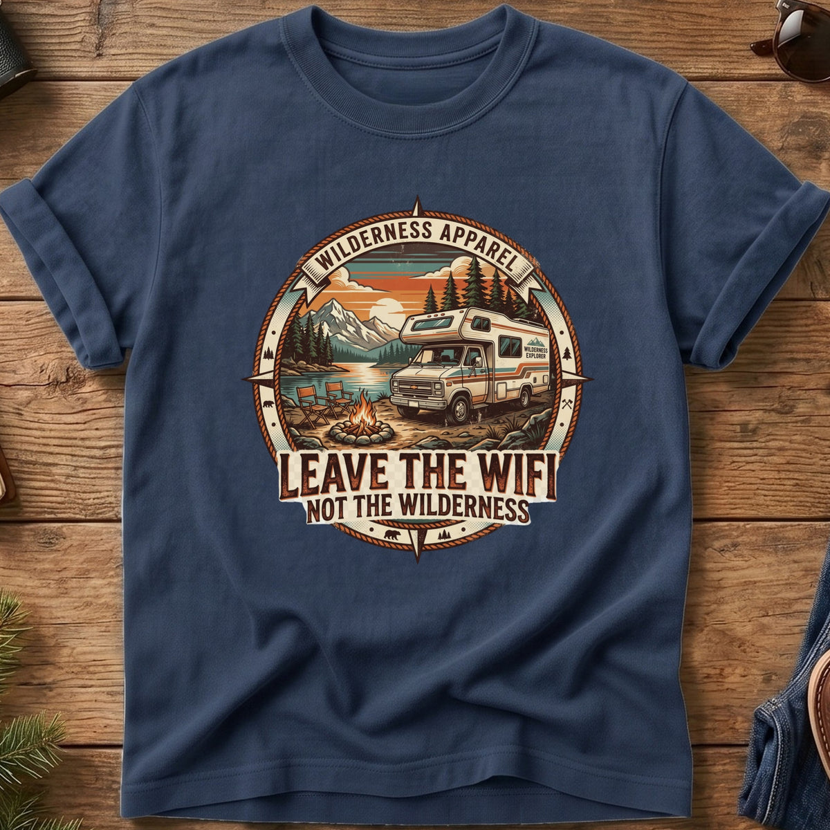 Leave the WiFi, Not the Wilderness Tee – RV Adventure