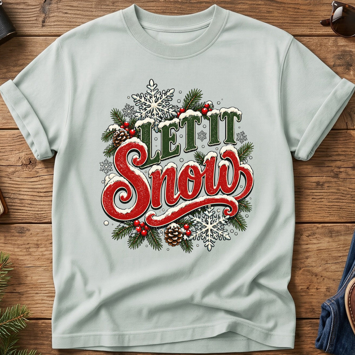 Let It Snow Christmas Tee