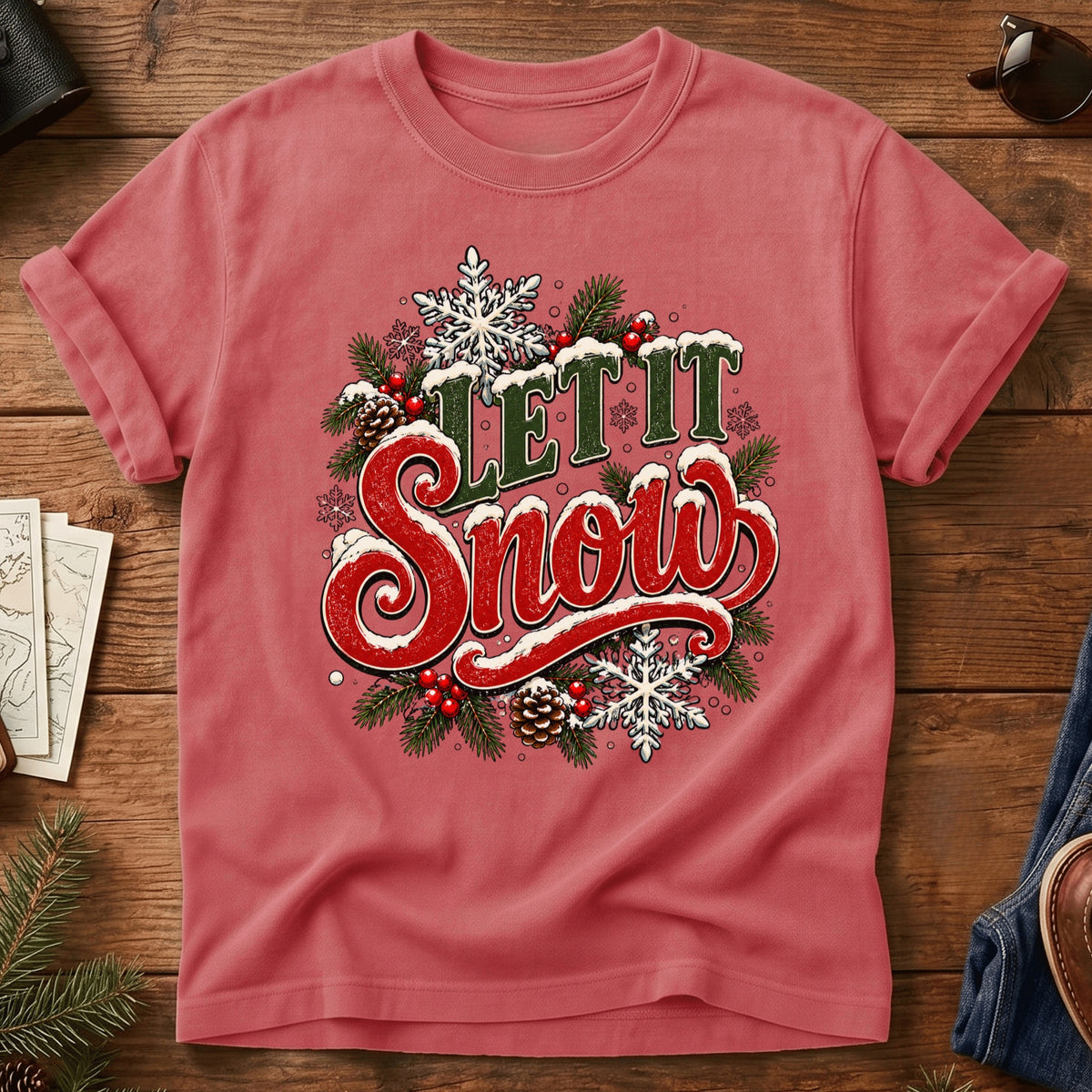 Let It Snow Christmas Tee