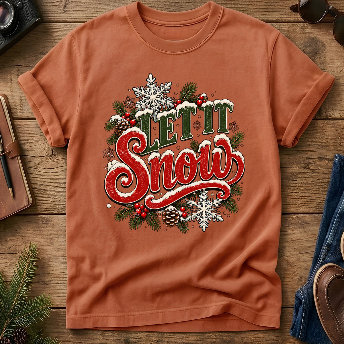 Let It Snow Christmas Tee
