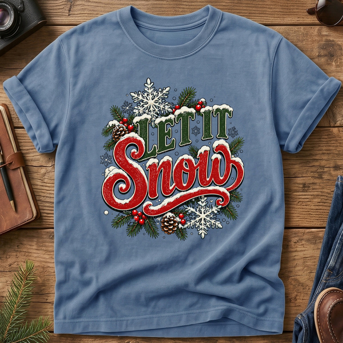 Let It Snow Christmas Tee