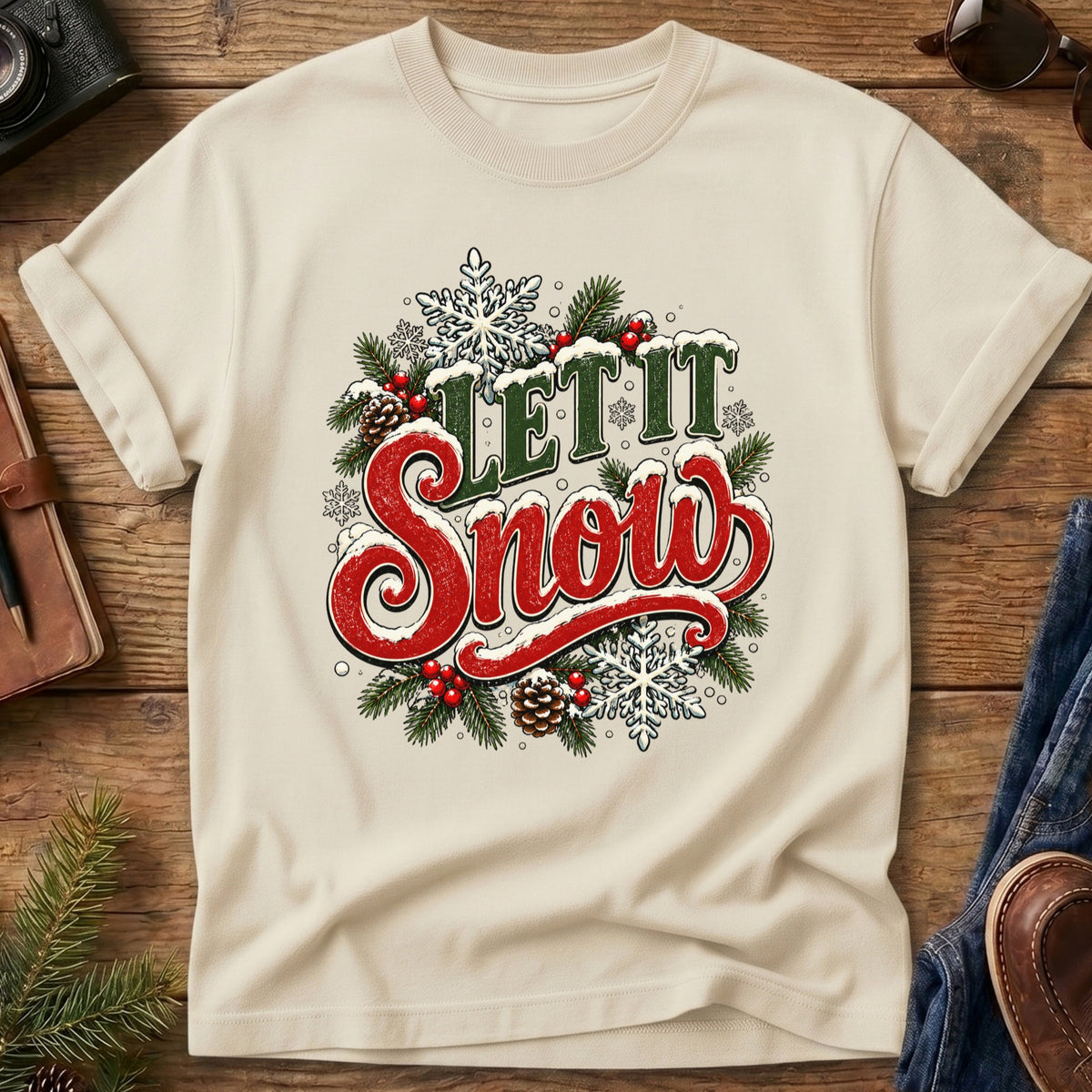 Let It Snow Christmas Tee