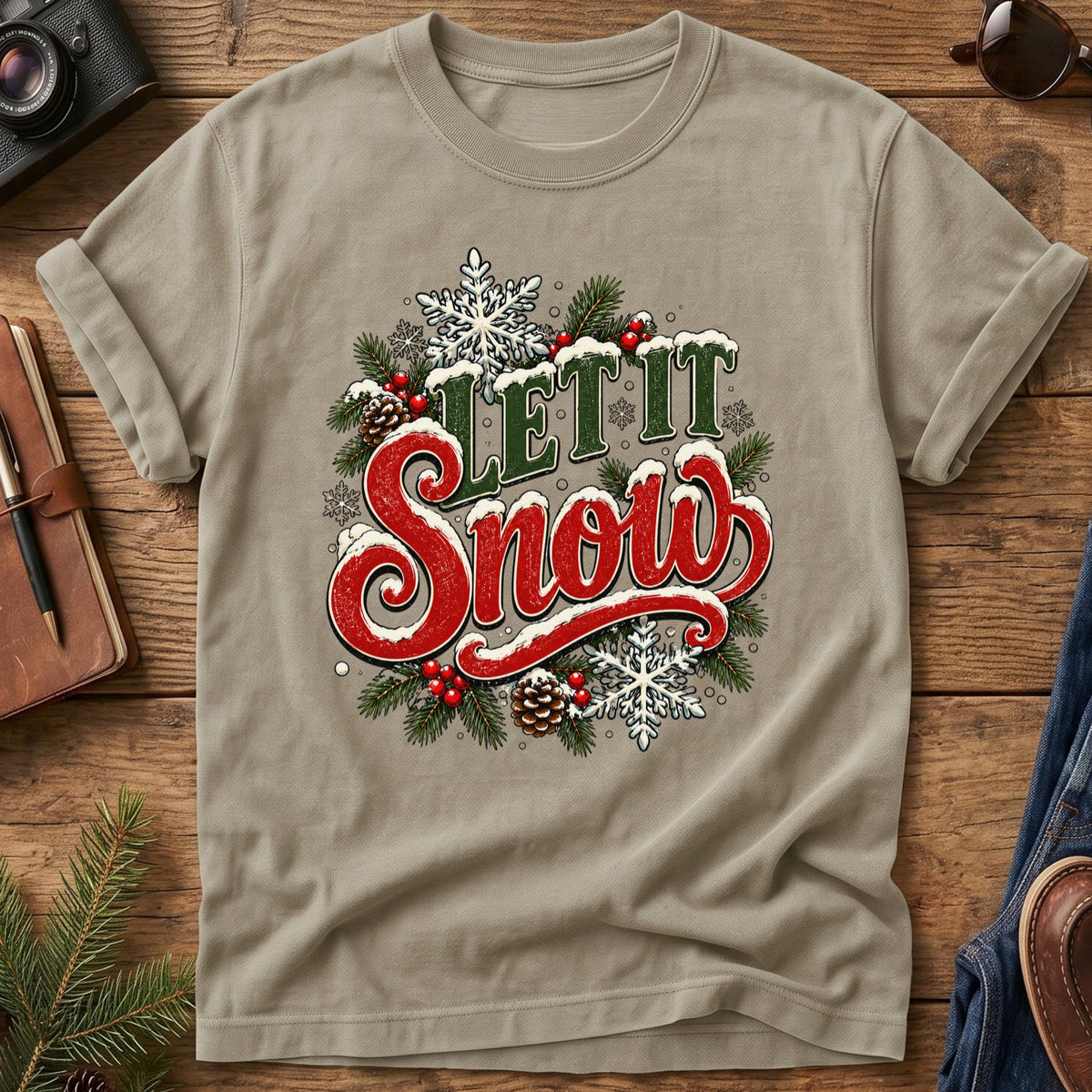 Let It Snow Christmas Tee