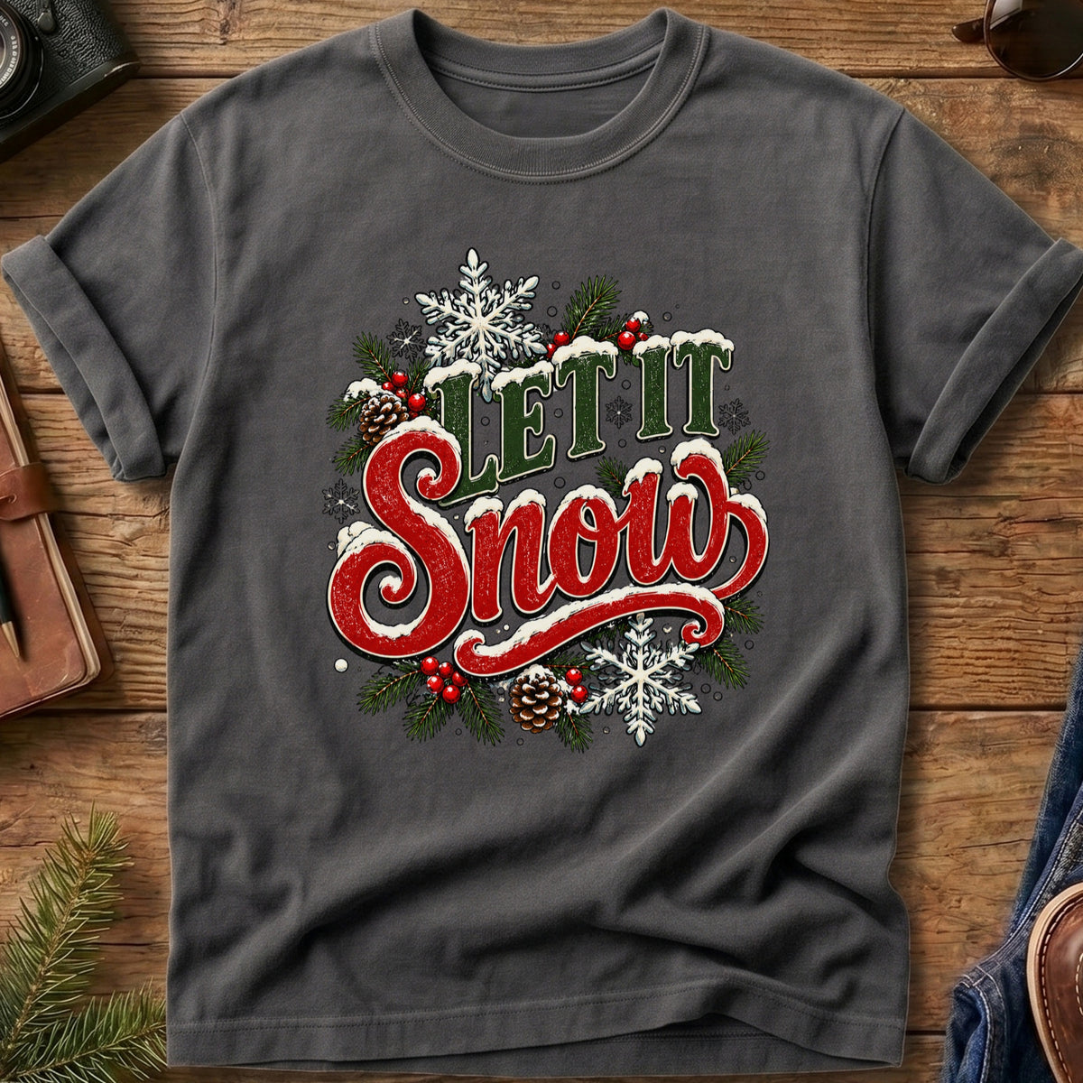 Let It Snow Christmas Tee