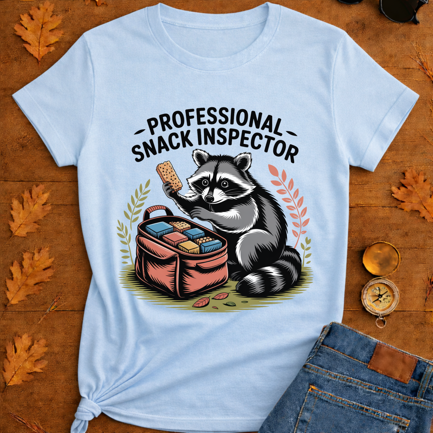 Snack Inspector Raccoon T-Shirt