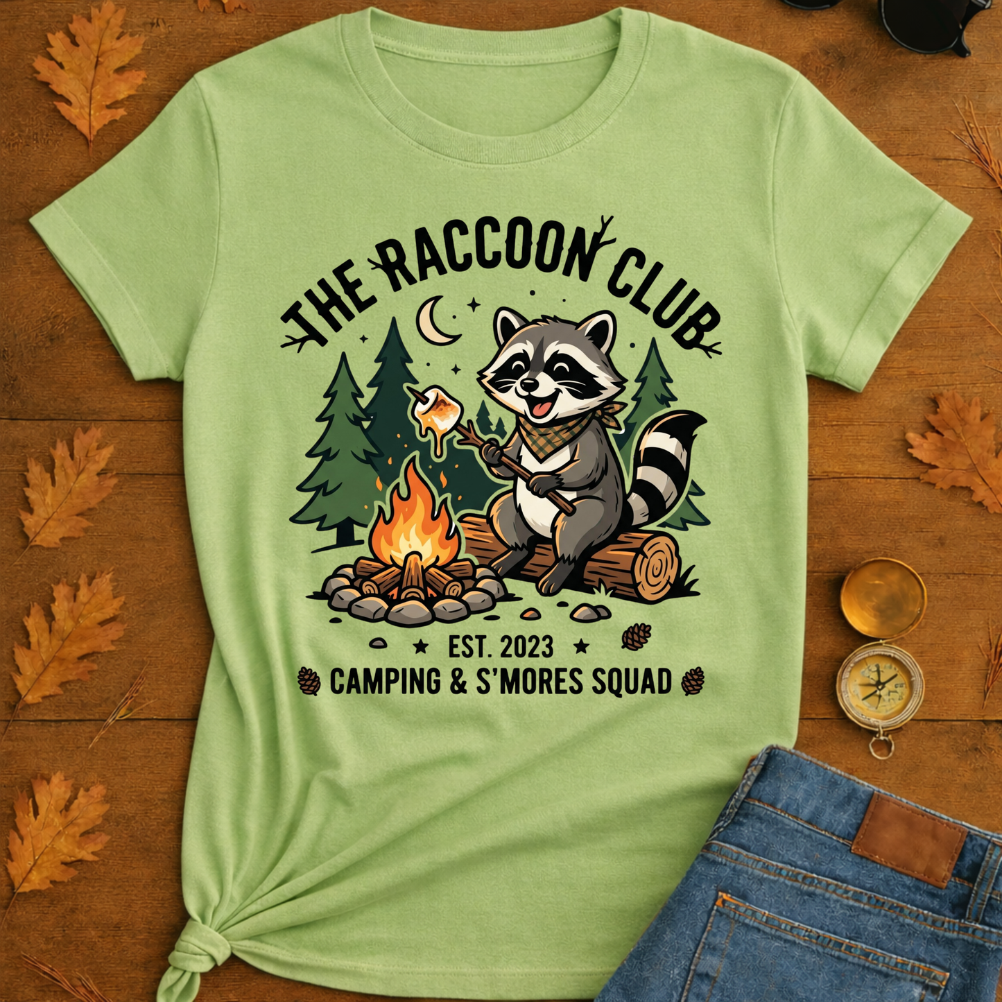 The raccoon camping  T-Shirt